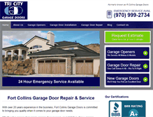 Tablet Screenshot of ftcollinsgaragedoors.com